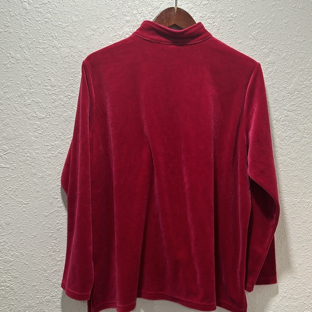 Appleseeds  long sleeve red velvet size 1X GUC vintage.. - Picture 4 of 6